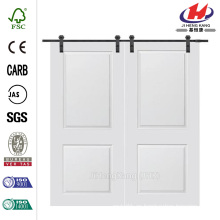 60 pulgadas x 80 pulgadas Cambridge Smooth Composite doble puerta de granero con puerta corredera Hardware Kit